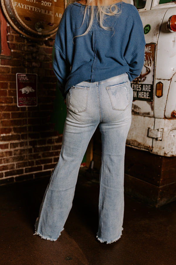 Ultimate High Waist Distressed Flare Jeans - Aubree Collection