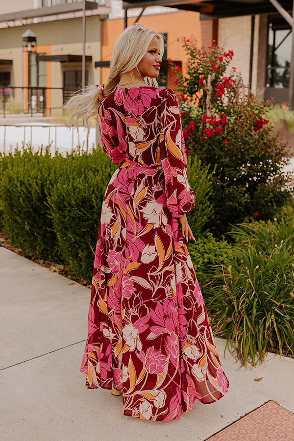 Ultimate Vineyard Chic Wrap Maxi Dress - Premium Floral Elegance