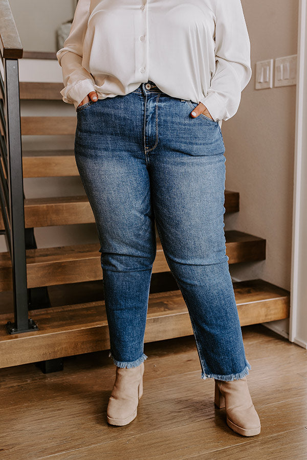 Premium High Waist Straight Leg Jeans - Ultimate Fit for Curves