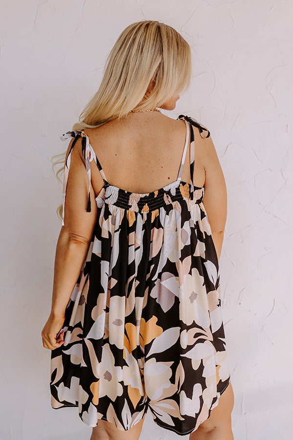 Ultimate Black Curves Bloom Romper