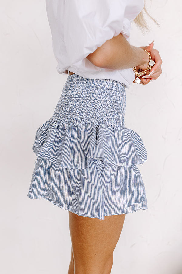 Premium Linen-Blend Smocked Mini Skirt - Ultimate Style Upgrade