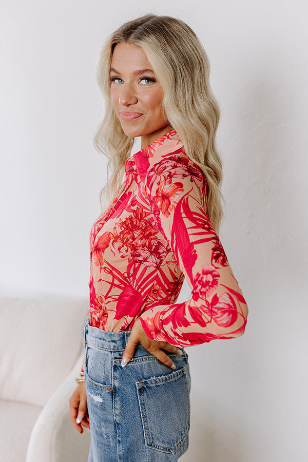 Ultimate Floral Mesh Bodysuit - Premium Chic Style