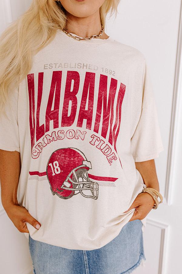 Premium Vintage Alabama Crimson Tide Football Tee