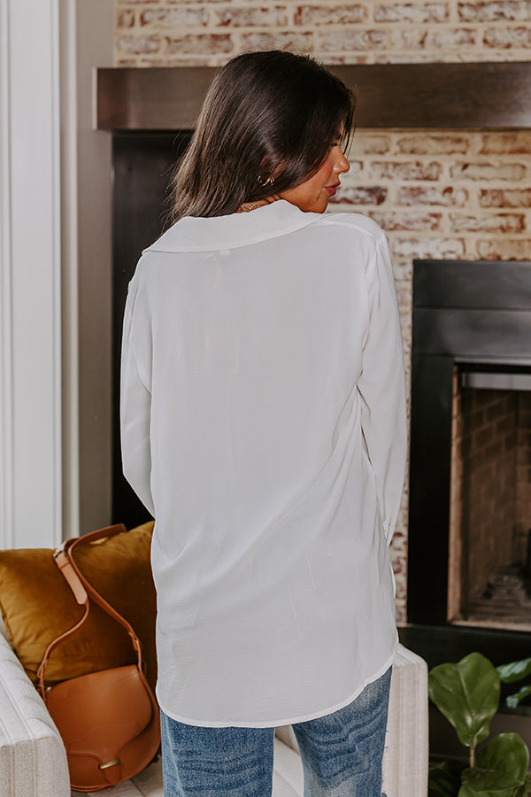 Premium Charleston Getaway Shift Top in Ivory