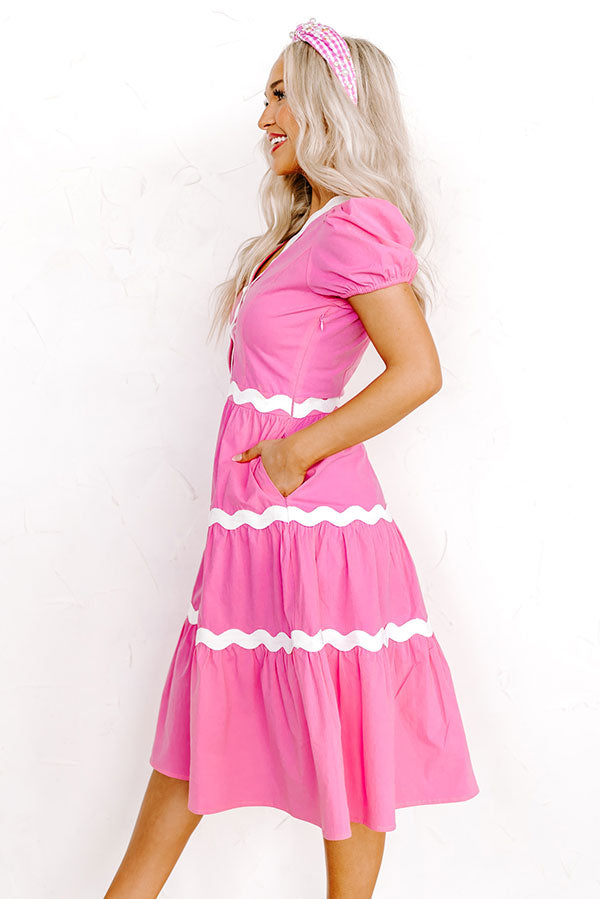 Ultimate Westerly Midi Dress - Bubblegum Pink