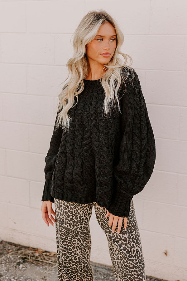 Premium Cable Knit Sweater - Ultimate Comfort in Black