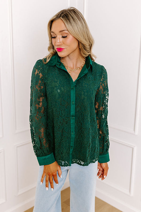 Ultimate Lace Button-Up Shirt: Fairest Of Them All