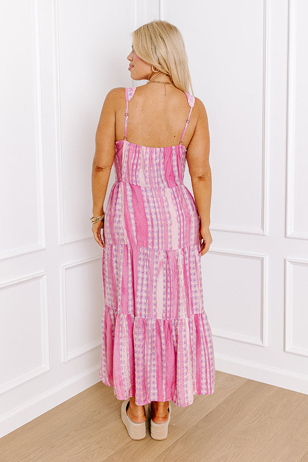 Premium Santa Barbara Midi Dress in Blush Curves