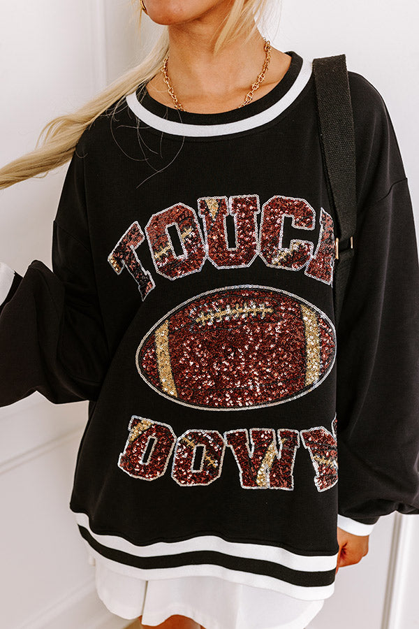 Ultimate Touchdown Glam Oversized Sweatshirt