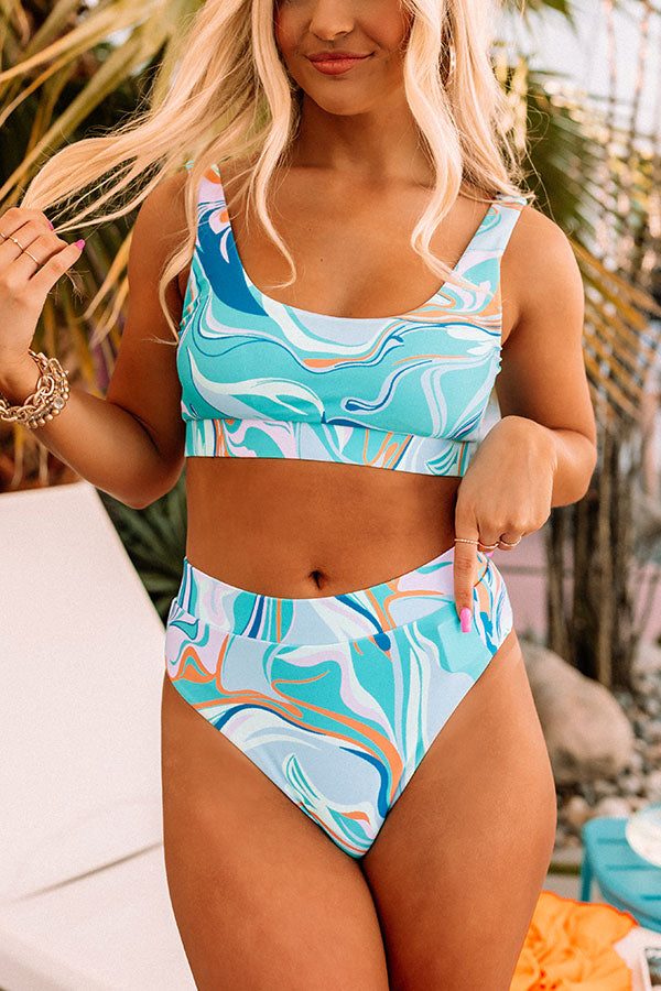 Ultimate Turquoise High-Waist Bikini Bottom - Premium Fit & Style