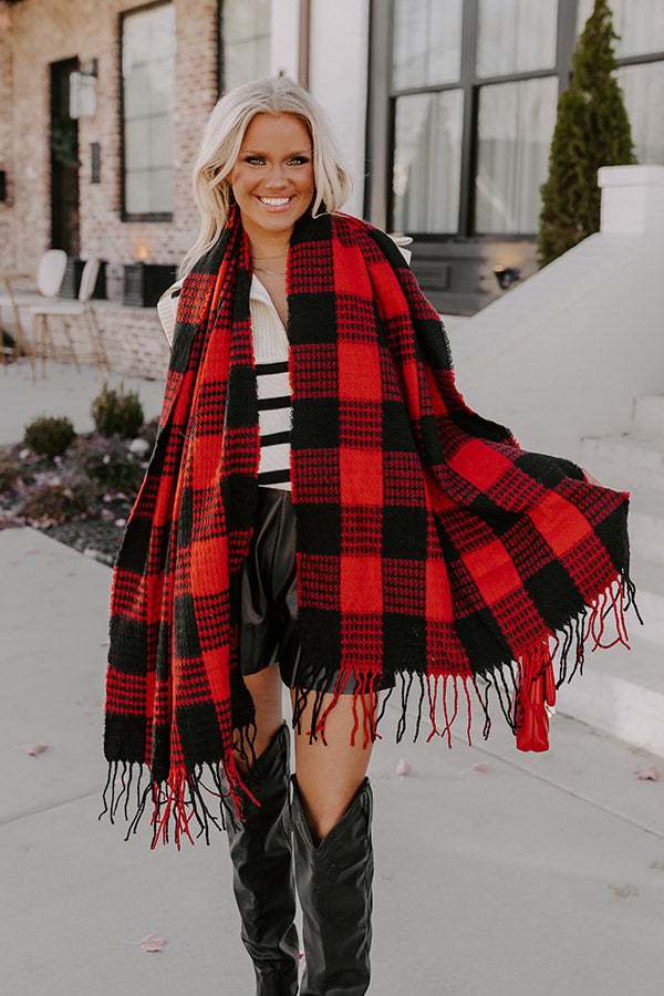 Premium Red Buffalo Check Peppermint Mocha Scarf - Ultimate Winter Style