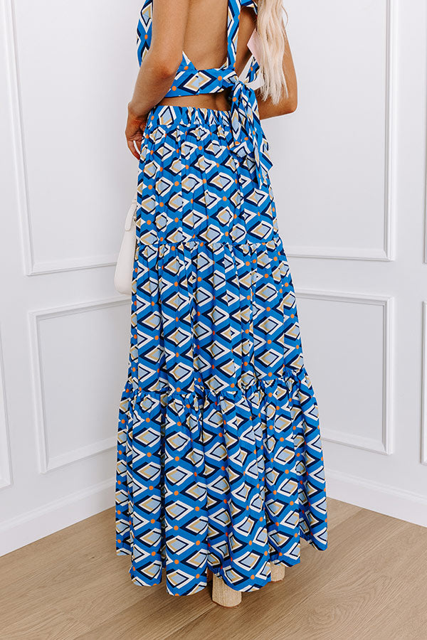 Premium Oceanside Brunch High Waist Maxi Skirt - Ultimate Style & Comfort