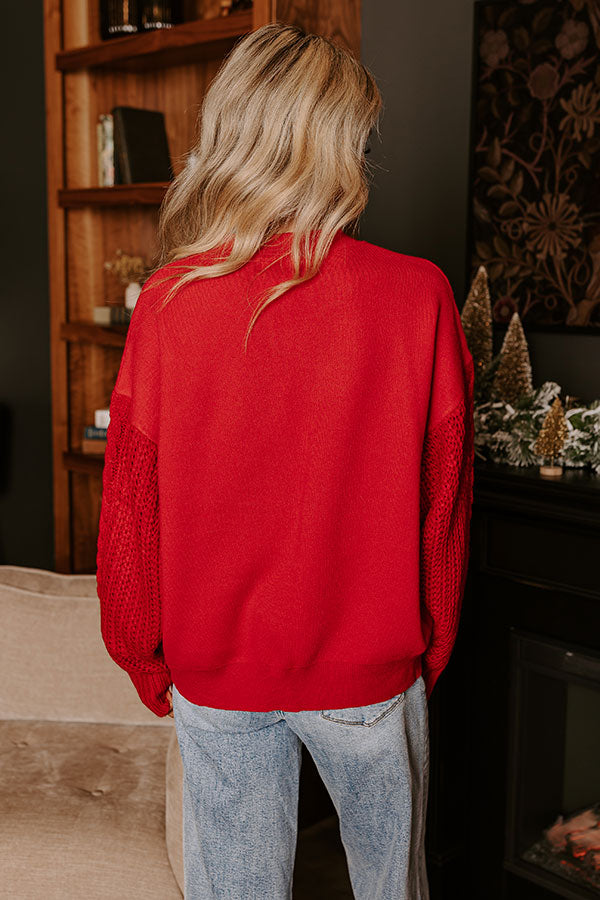 Premium Wrapped Around Your Finger Red Sweater