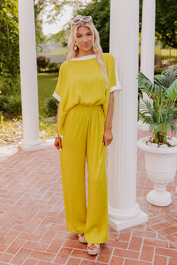 Premium Luxe Brooklyn Babe Jumpsuit in Chartreuse - Ultimate City Chic Style