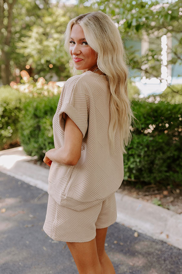 Premium Casual Shift Top - Warm Taupe for Effortless Style