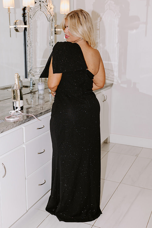 Ultimate Glamour Glitter Maxi Dress for Curves