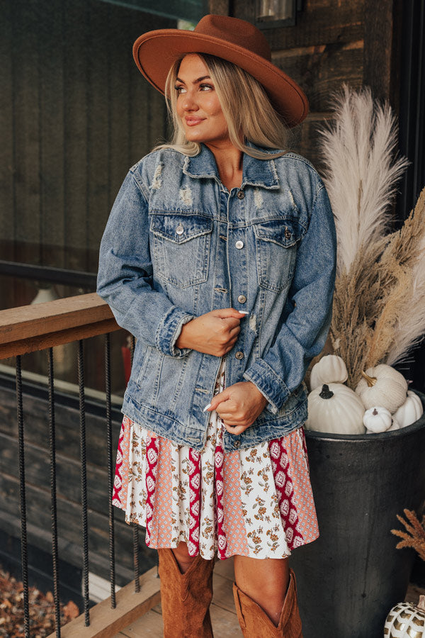 Premium Biana Distressed Denim Jacket - Ultimate Style Upgrade