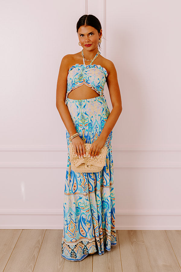 Premium Aruba Getaway Smocked Maxi Dress - Ultimate Summer Style