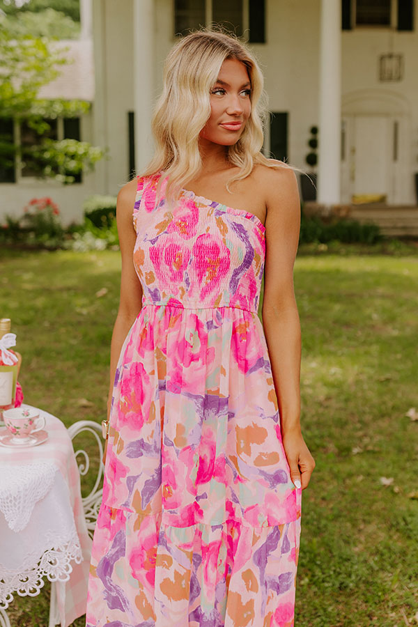 Ultimate Blossom Gala One Shoulder Maxi Dress