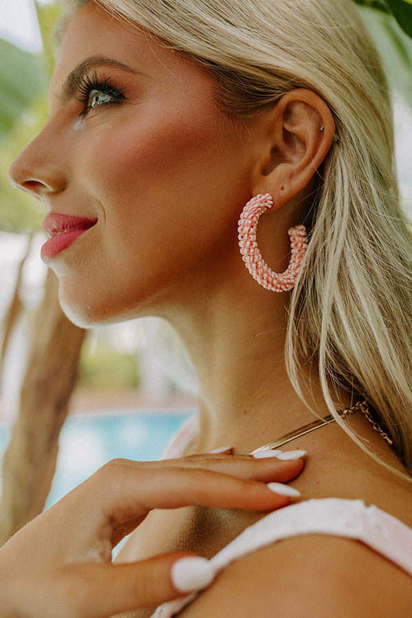 Ultimate Light Pink Sassy Hoop Earrings