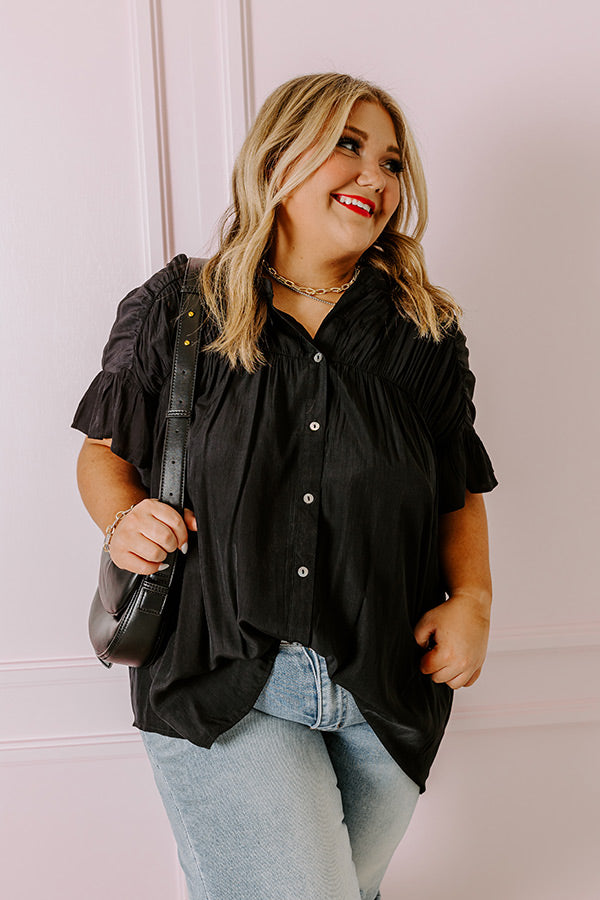 Ultimate Summer Breeze Shift Top - Black Curves