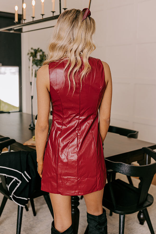 Ultimate Chic Faux Leather Mini Dress - Modern Metropolis Edition