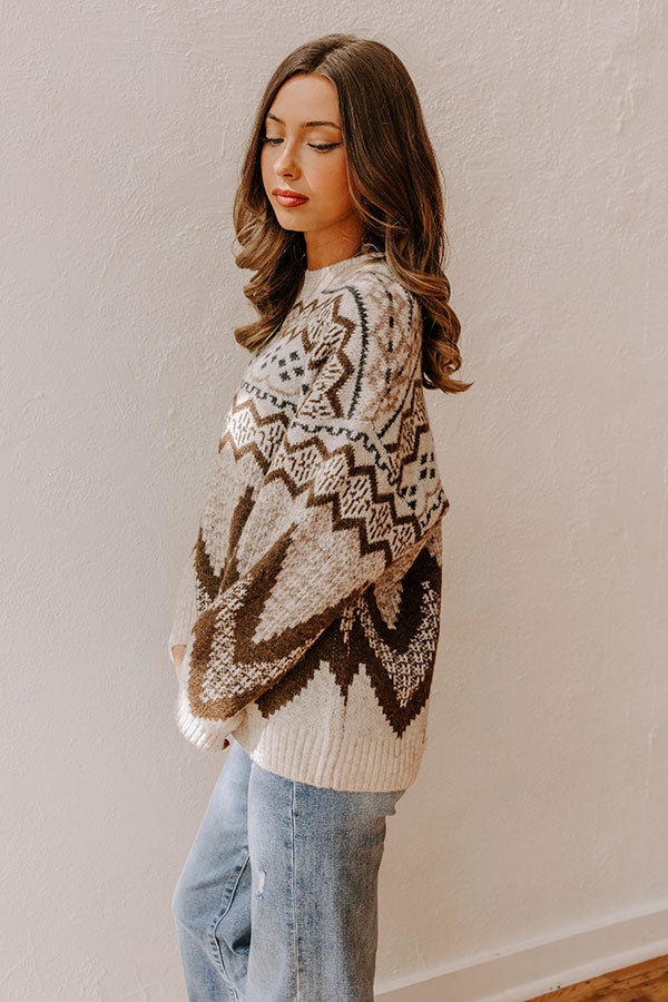 Premium Fireside S'mores Knit Sweater - Ultimate Cozy Style