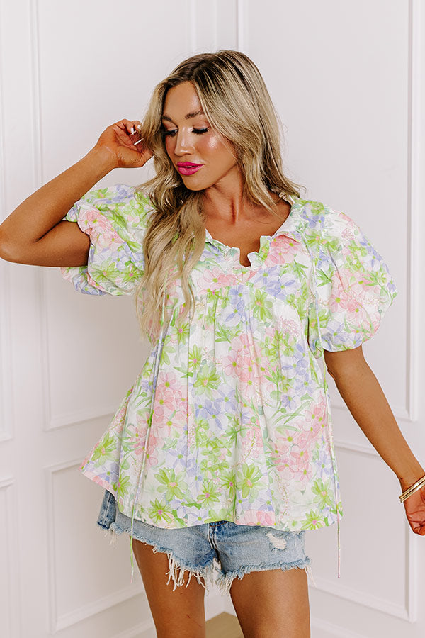 Premium Maui Floral Babydoll Top - Ultimate Summer Style