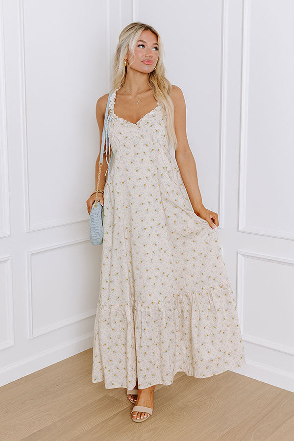 Ultimate Boho Blooms Maxi Dress in French Vanilla | Summer Essential