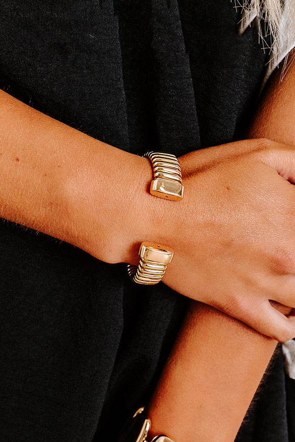 Premium Golden Glow Cuff Bracelet - Ultimate Style Upgrade