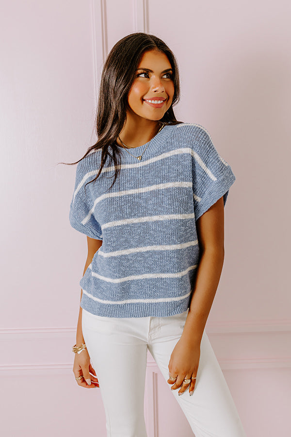 Premium Bayside Brunch Stripe Knit Top - Ultimate Casual Chic