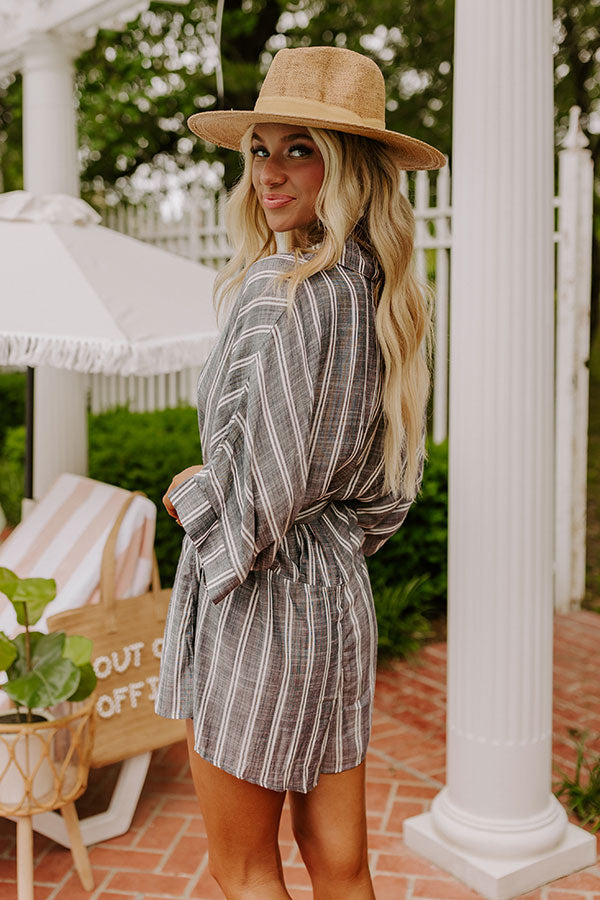 Premium Striped Romper - Effortless Brunch Style