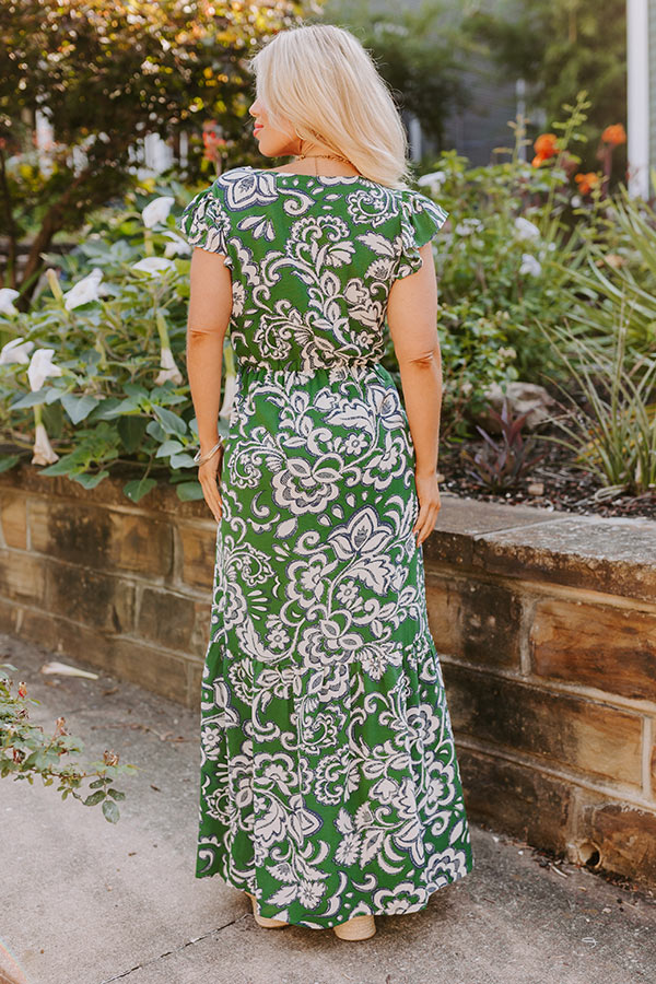 Premium Front Porch Maxi Dress in Hunter Green – Ultimate Casual Elegance