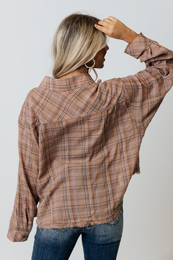 Premium Latte Plaid Shirt - Ultimate Fall Wardrobe Essential