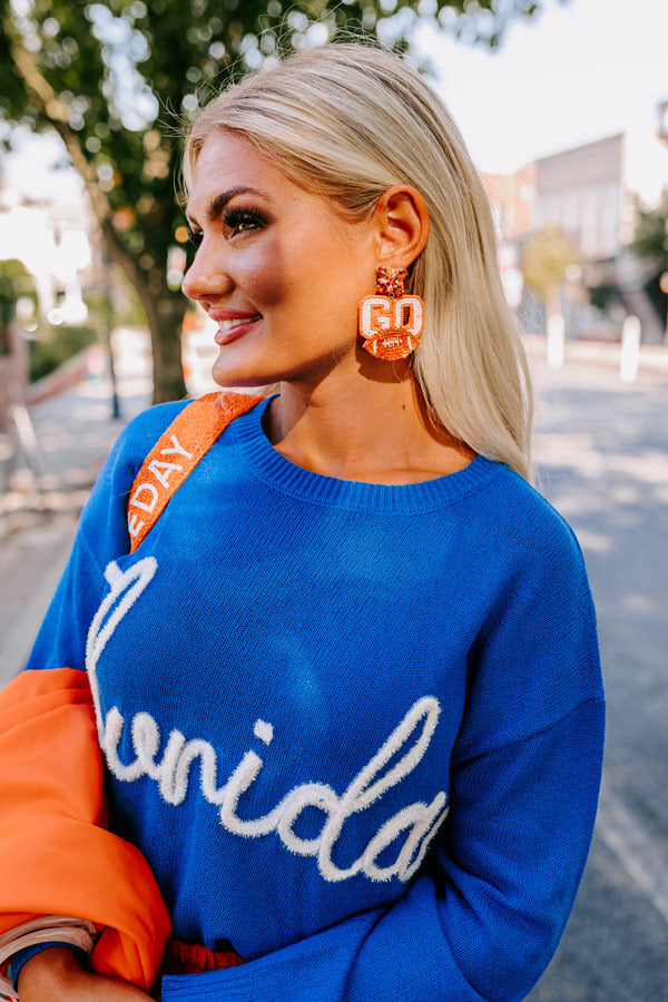 Ultimate Go Team Beaded Earrings - Orange Cheer