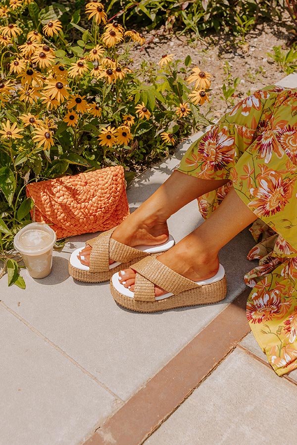Premium Josie Raffia Woven Wedge Sandals