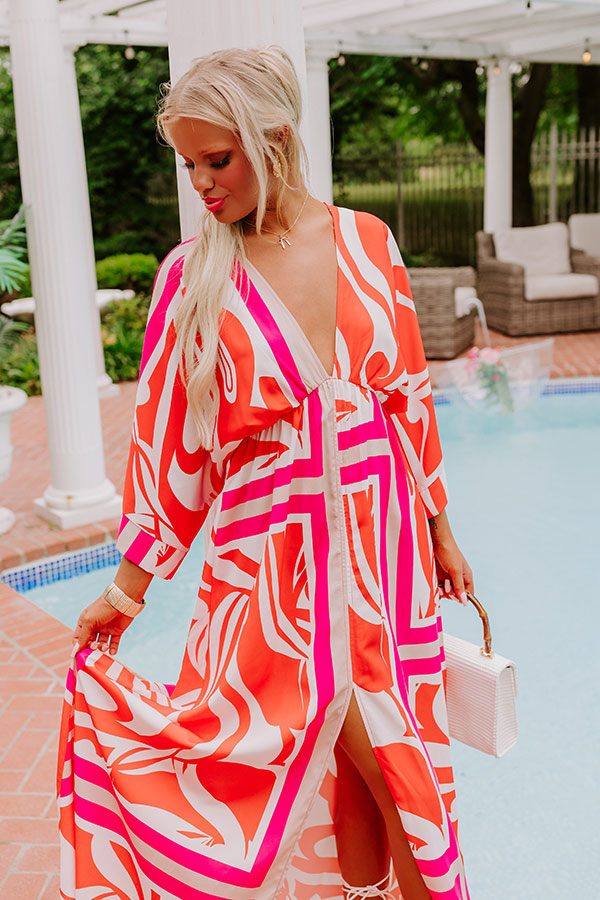 Ultimate Summer Glow Maxi Dress | Tangerine Elegance