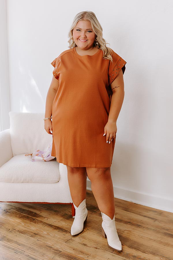 Premium Rust Chic Mini Dress - Effortless Style for Everyday