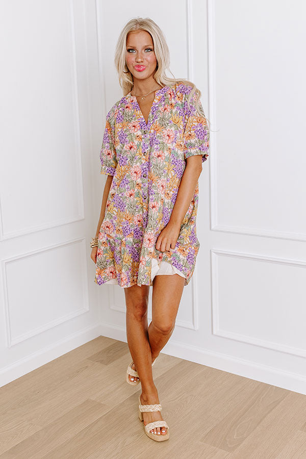 Premium Floral Paradise Button Down Mini Dress - Ultimate Summer Style