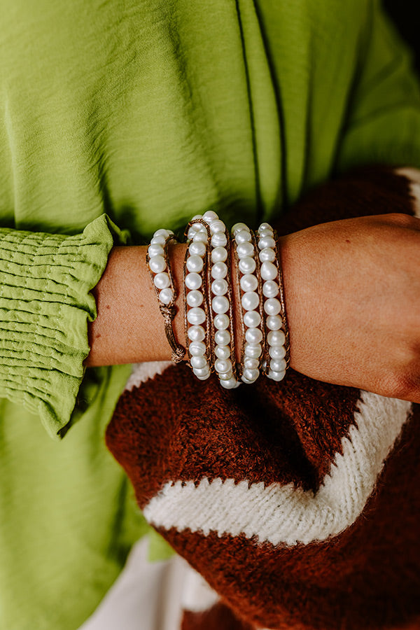 Premium Paris Dreamer Wrap Bracelet with Faux Pearls