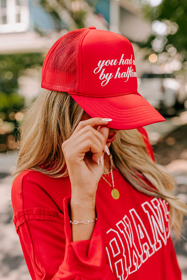 Ultimate Game Day Trucker Hat - 'You Had Me By Halftime' in Red