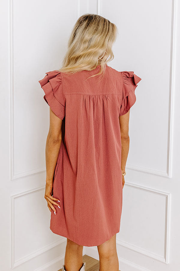 Premium Rustic Rose Shift Dress - Town Square Kisses Collection