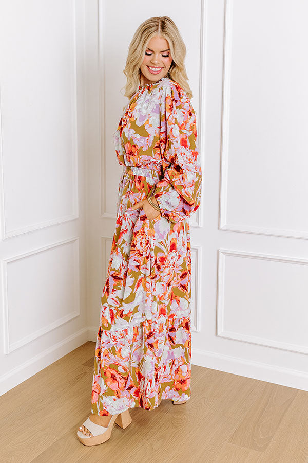 Premium Peony Please Maxi Dress - Ultimate Feminine Style