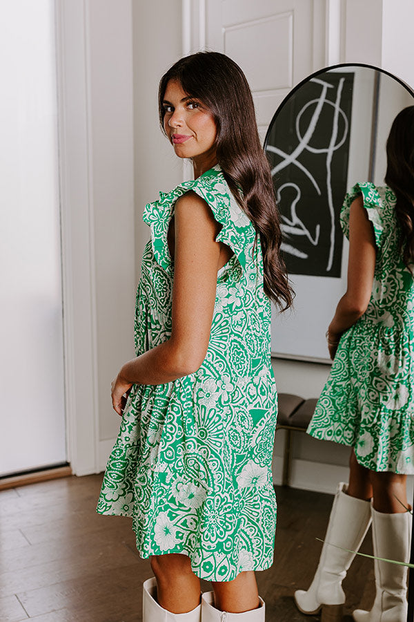 Premium Emerald Floral Dress - Ultimate Summer Style