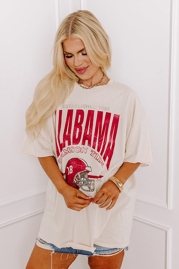 Premium Vintage Alabama Crimson Tide Football Tee