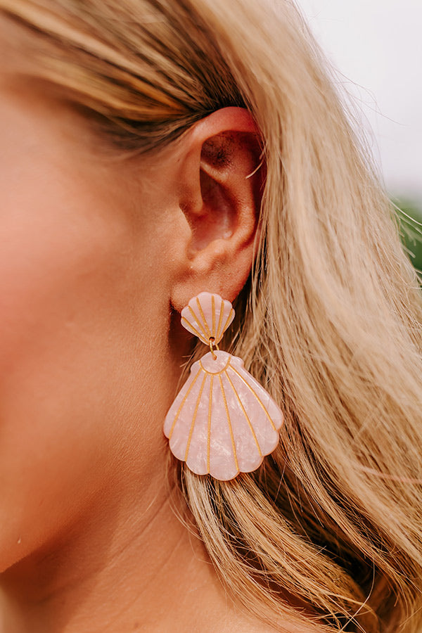 Premium Coastal Chic Peach Earrings