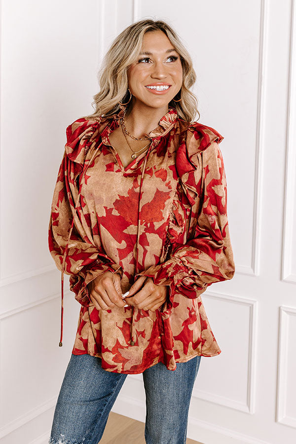 Premium Satin Ruffle Top - Ultimate Feminine Style