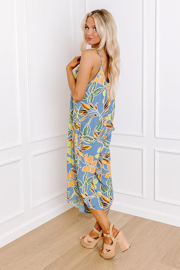 Ultimate Vacay State Of Mind Jumpsuit - Airy Blue Paradise