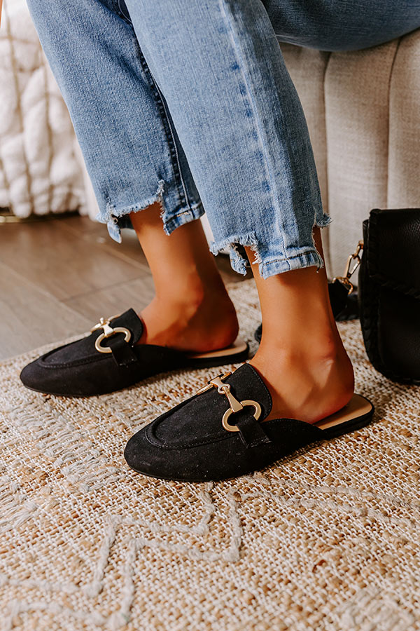 Premium Elle Faux Suede Mule Loafer - Ultimate Comfort & Style