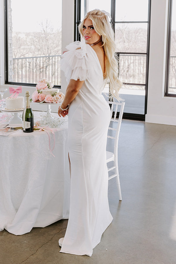 Yes To Forever Premium Maxi Dress - White Curves Collection